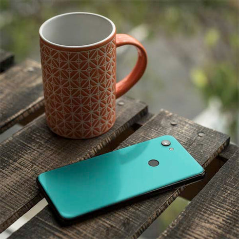 Aqua Blue Blue Solid Google Pixel 3a Skin